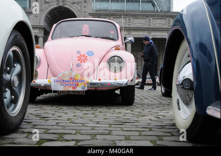 Les Coccinelles Volkswagen Rally à Bruxelles. Banque D'Images