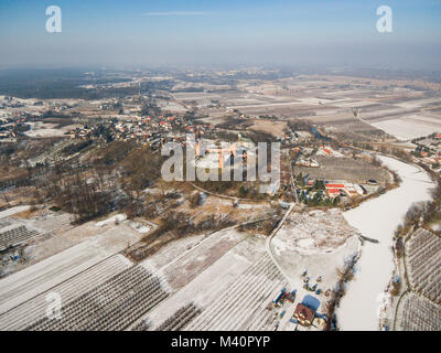 Vue aérienne du château à Gdynia, Pologne Banque D'Images