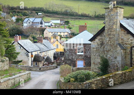 Branscombe village dans l'est du Devon près de Jurassic Coast Banque D'Images