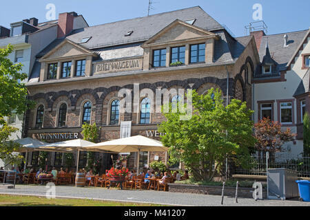 Taverne à vin Winninger, Konrad-Adenauer-Ufer, Coblence, Rhénanie-Palatinat, Allemagne, Europe Banque D'Images