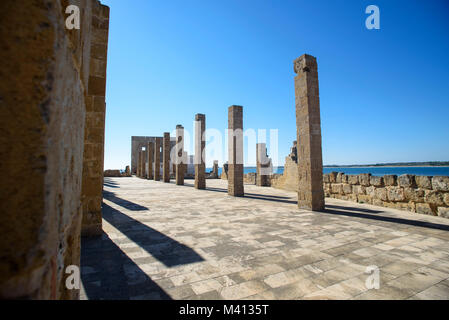 Ruines de la pêche au thon de la réserve naturelle de Vendicari en Sicile Banque D'Images