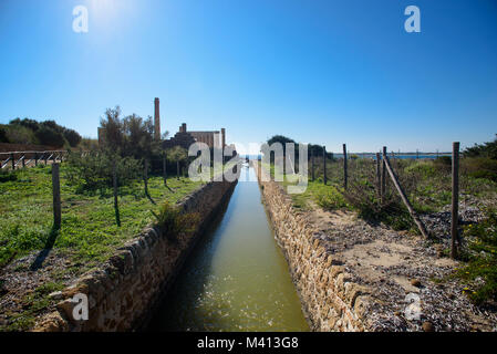 Ruines de la pêche au thon de la réserve naturelle de Vendicari en Sicile Banque D'Images