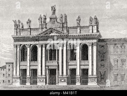 Basilique Saint-Jean de Latran, Rome, Italie, 19e siècle Banque D'Images