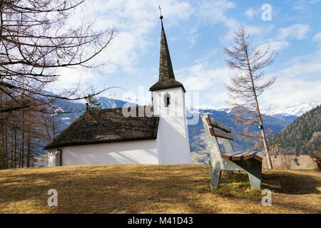 Klaunzer chapelle en montagne pays, Matrei in Osttirol, Autriche Banque D'Images