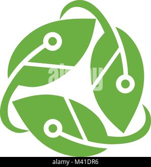 Logo vector concept illustration. Signe de la feuille. Logo Nature signe. Logo bio Illustration de Vecteur