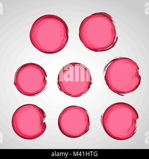 Grunge vector collection cercle rouge Illustration de Vecteur