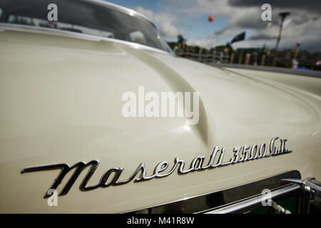 Maserati 1960 couleur crème 3500 GT avec un corps par Touring de l'Italie Banque D'Images