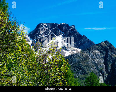 Vue paysage dans les spectaculaires angles de l'Alp Devero dans une journée ensoleillée, Alpi Lepontine, paysage de montagne d'été Banque D'Images