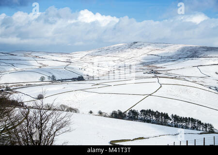 Shining Tor, hiver, parc national de Peak District,UK Banque D'Images