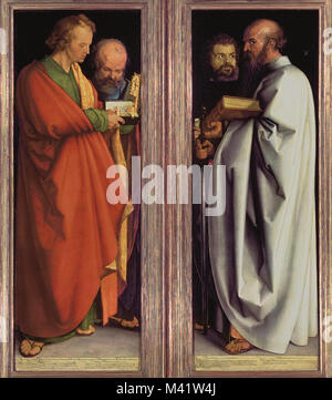 Albrecht Dürer, les quatre apôtres, (l-r Jean, Pierre, Marc, Paul), 1526, Alte Pinakothek Banque D'Images