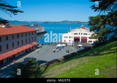 San Francisco, CA - le 03 février : Fort Mason Aire de loisirs nationale du Golden Gate et accueil à Fort Mason Center for Arts & Culture Banque D'Images