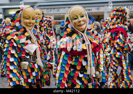 Défilé du carnaval dans la région allemande de l'Allgau, Baden-Wurttemberg, Wangen im Allgau Banque D'Images