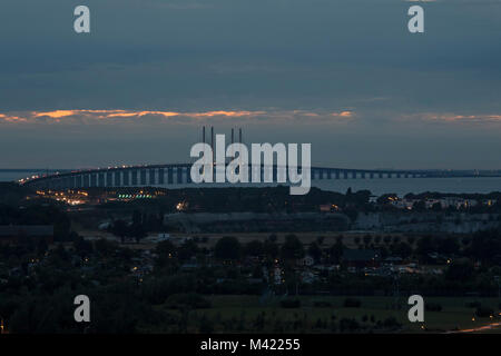 Pont de l'Öresund vu de Suède Banque D'Images