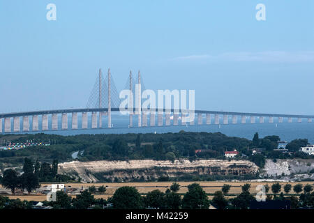 Pont de l'Öresund vu de Suède Banque D'Images