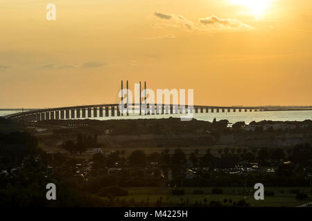 Pont de l'Öresund vu de Suède Banque D'Images