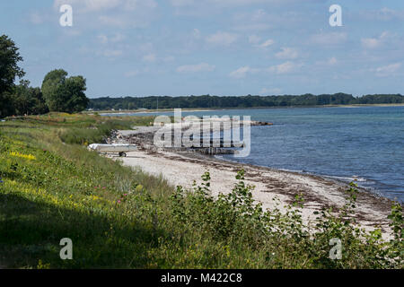 La plage de Ulvshale, Moen Banque D'Images