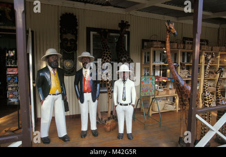 L'Afrique du Sud. Pelgrims Rest. Village historique. Dans la boutique d'art et d'artisanat africain. Banque D'Images