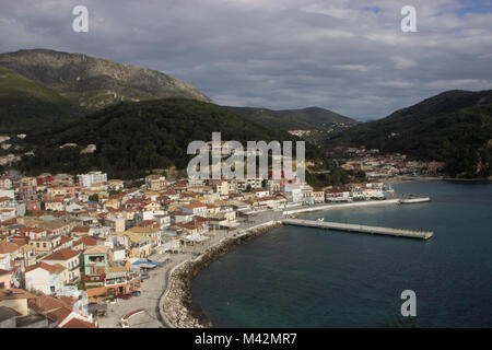 Parga est une ville située dans la partie nord-ouest de l'unité régionale de Preveza en Epire, nord-ouest de la Grèce. Parga est situé sur la côte ionienne. Banque D'Images