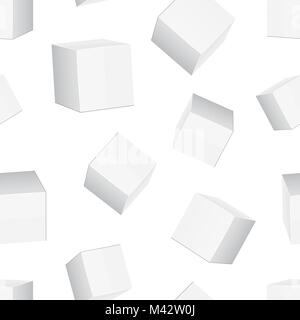 3d box Carton de fond transparent. Business flat vector illustration. Le symbole fort. Illustration de Vecteur