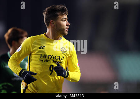 Jeonju, Corée du Sud. Feb 13, 2018. Cristiano (Reysol) Football/soccer : AFC Champions League Groupe E match entre Jeonbuk Hyundai Motors Kashiwa Reysol 3-2 au stade de la Coupe du Monde de Jeonju Jeonju, Corée du Sud . Credit : AFLO/Alamy Live News Banque D'Images