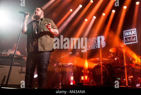 Islington Assembly Hall, Royaume-Uni. Feb 13, 2018. WarChild's Brits Semaine, Rag n Bone Man performing à Islington Assembly Hall - 13 février 2018 Crédit : Tom Rose/Alamy Live News Banque D'Images