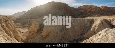 Falaise et montagne à Qumrân, Qumran Banque D'Images