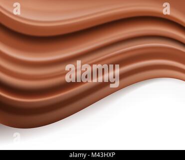 Fond chocolat. abstract brown crème fluide des vagues Illustration de Vecteur