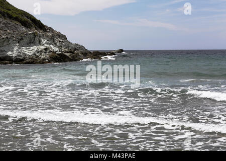 Marine de Giottani, plage de graviers, Corse, France Banque D'Images