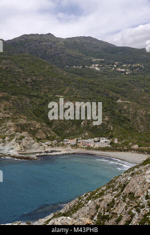 Marine de Giottani, plage et Port, Corse Banque D'Images