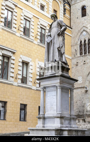 Sienne, Piazza Salimbeni, Palazzo Salimbeni, gothique Banque D'Images