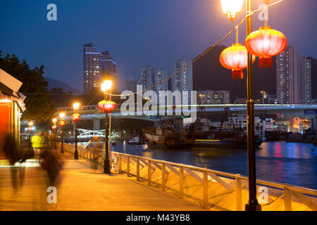 Au bord de l'Aberdeen, Hong Kong, Chine. Banque D'Images