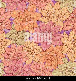 Motif floral transparent Illustration de Vecteur