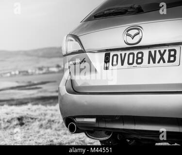 Mazda 6 Estate - Photographie noir et blanc photographie Détail Voiture Banque D'Images