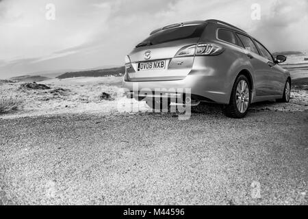 Mazda 6 Estate - Photographie noir et blanc photographie Détail Voiture Banque D'Images