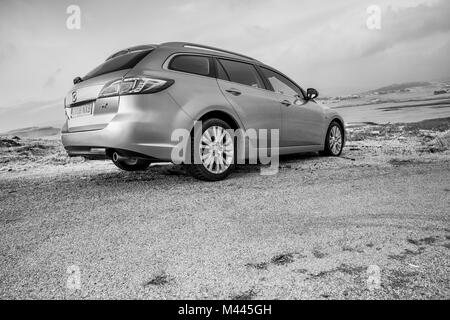 Mazda 6 Estate - Photographie noir et blanc photographie Détail Voiture Banque D'Images