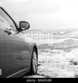 Mazda 6 Estate - Photographie noir et blanc photographie Détail Voiture Banque D'Images