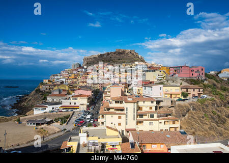 Donnent sur plus de Castelsardo, Sardaigne, Italie Banque D'Images