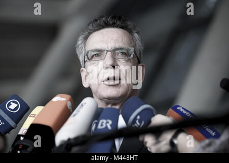 Thomas de Maizière à l'arrêt du stockage des données Banque D'Images