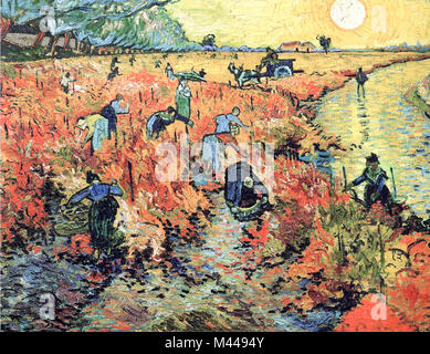 La vigne rouge, novembre 1888 par Van Gogh Banque D'Images