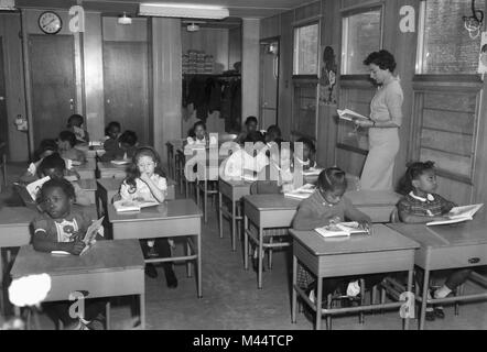 Classe sur le côté sud de Chicago, ca. 1961. Banque D'Images