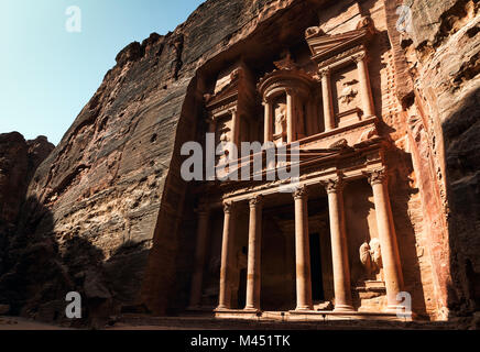 El khazneh al faroun, le conseil du trésor, Petra, Jordanie du sud, Jordanie, Moyen-Orient, Asie Banque D'Images