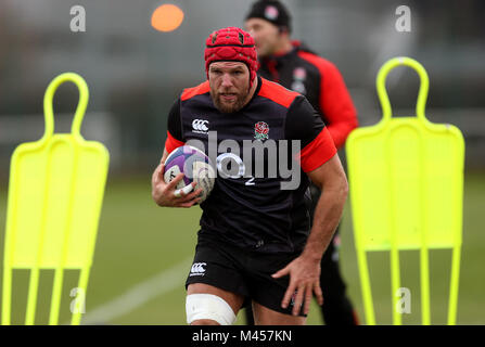 L'Angleterre, James Haskell durant la session de formation à la Latymer School de Londres. Banque D'Images