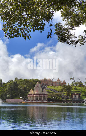 Le lac de Grand Bassin - temples hindous de l'île Maurice Banque D'Images