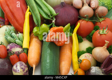 Affichage de légumes frais Banque D'Images