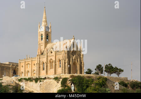 L'église Notre Dame de Lourdes à Mgarr, Gozo. Banque D'Images