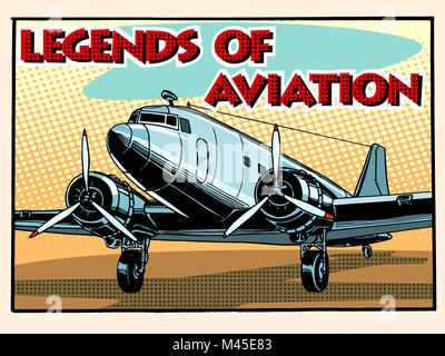 Légendes de l'aviation avion retro abstrait Banque D'Images