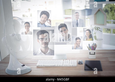 Image composite de portrait de gens d'affaires Banque D'Images