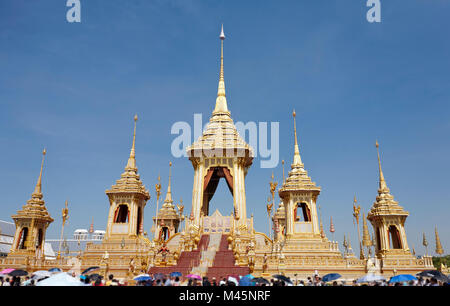 Crématorium royal pour le Roi Bhumibol Adulyadej de Thaïlande, Bangkok, Banque D'Images