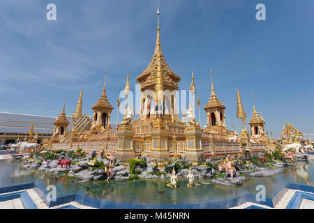 Crématorium royal pour le Roi Bhumibol Adulyadej de Thaïlande, Bangkok, Banque D'Images