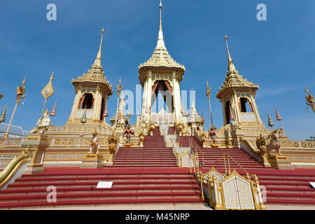 Crématorium royal pour le Roi Bhumibol Adulyadej de Thaïlande, Bangkok, Banque D'Images